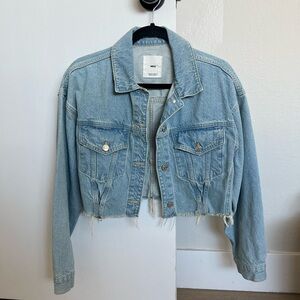 Mango Cropped Denim Jacket